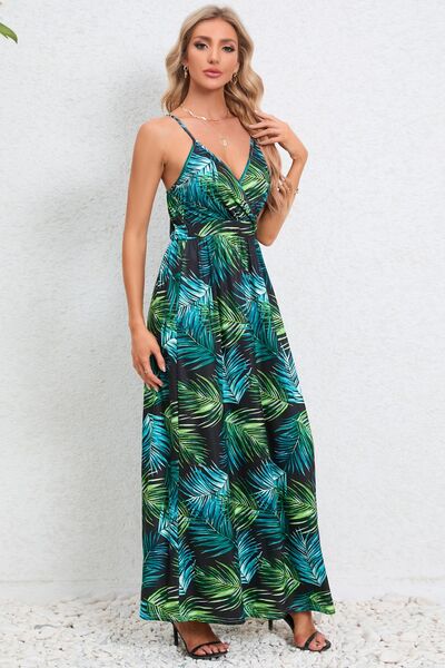 Printed Surplice Maxi Cami Dress - Charming Charlie