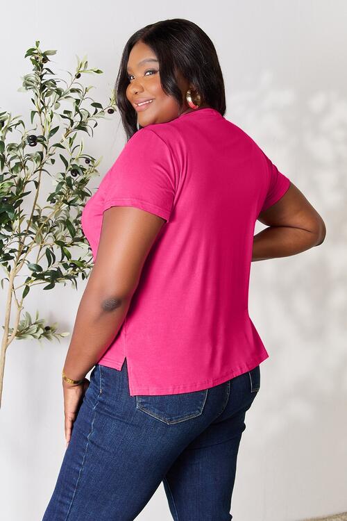 Basic Bae Full Size Round Neck Short Sleeve T-Shirt - Charming Charlie