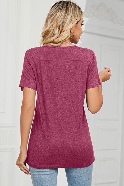 V-Neck Short Sleeve T-Shirt - Charming Charlie