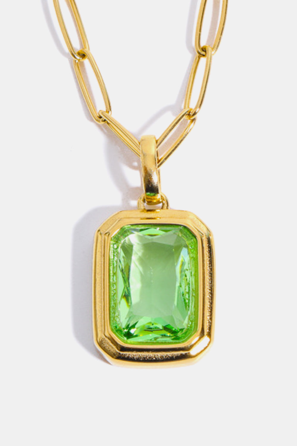 Zircon 18K Gold-Plated Geometrical Shape Pendant Necklace - Charming Charlie