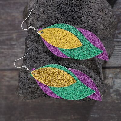PU Leather Leaf Dangle Earrings - Charming Charlie