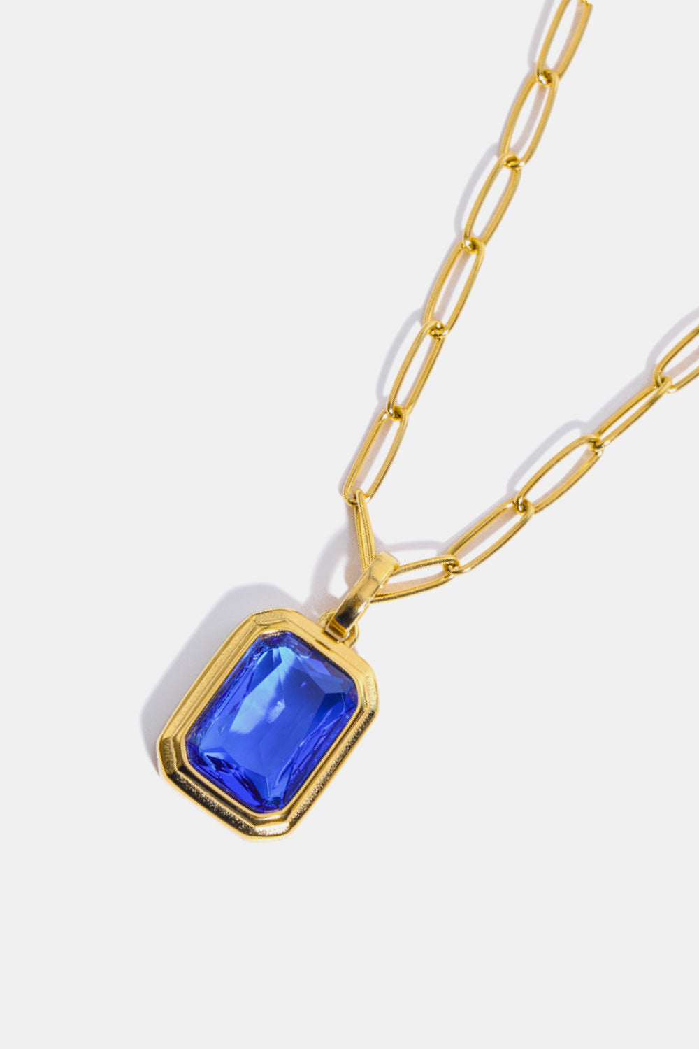 Zircon 18K Gold-Plated Geometrical Shape Pendant Necklace - Charming Charlie