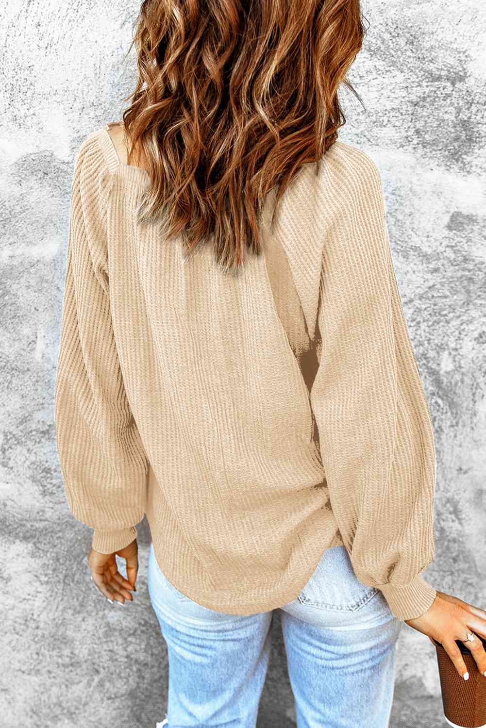 Square Neck Waffle-Knit Top - Charming Charlie