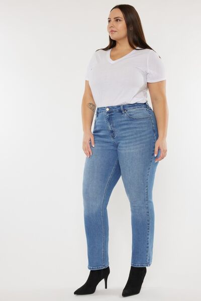 Kancan Full Size Cat's Whiskers High Waist Jeans - Charming Charlie