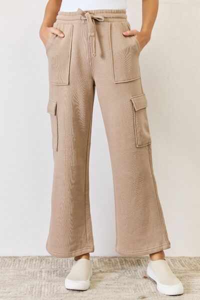 RISEN High Waist Cargo Wide Leg Pants - Charming Charlie