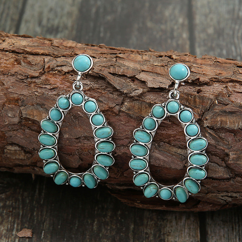 Artificial Turquoise Earrings - Charming Charlie