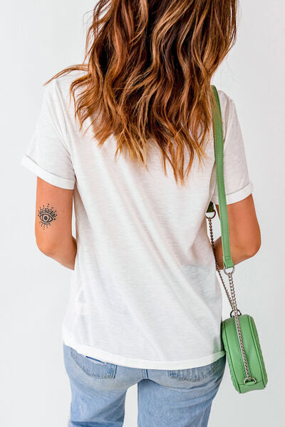 LOVE Round Neck Short Sleeve T-Shirt - Charming Charlie