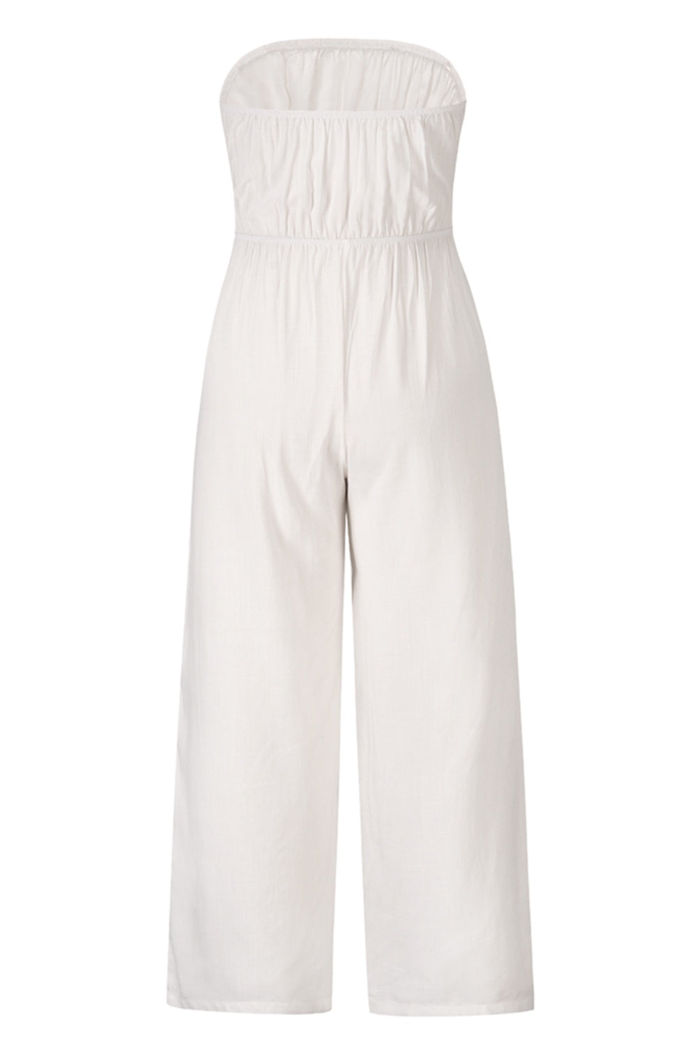 Tied Cutout Tube Wide Leg Jumpsuit - Charming Charlie