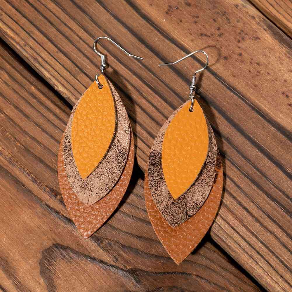 PU Leather Drop Earrings - Charming Charlie