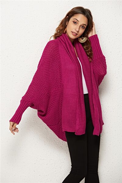 Open Front Batwing Sleeve Cardigan - Charming Charlie