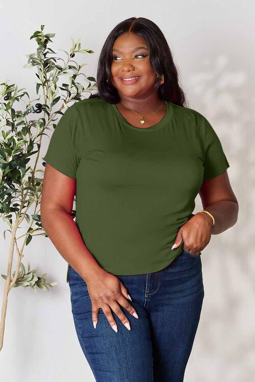 Basic Bae Full Size Round Neck Short Sleeve T-Shirt - Charming Charlie
