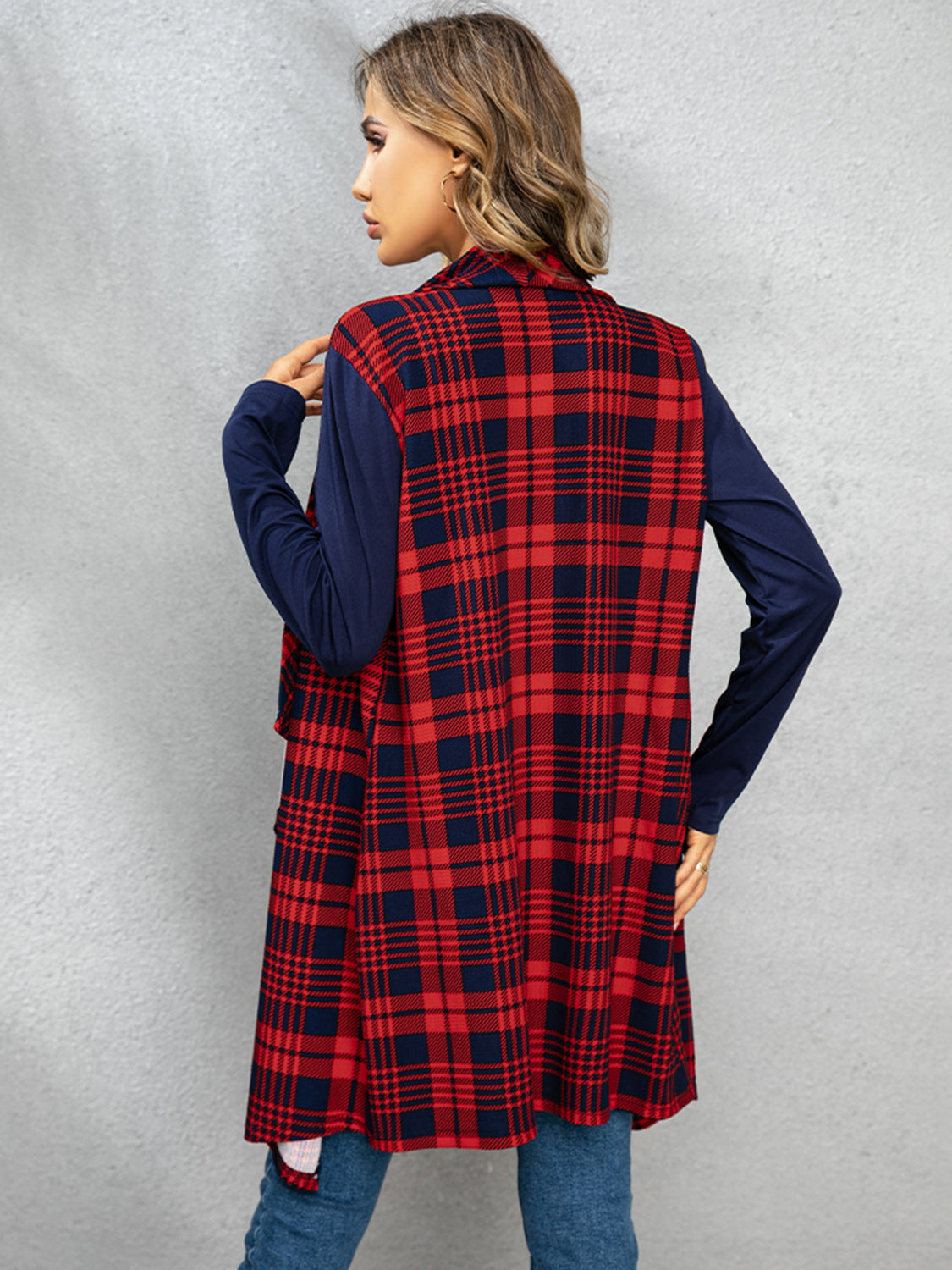 Plaid Open Front Cardigan - Charming Charlie