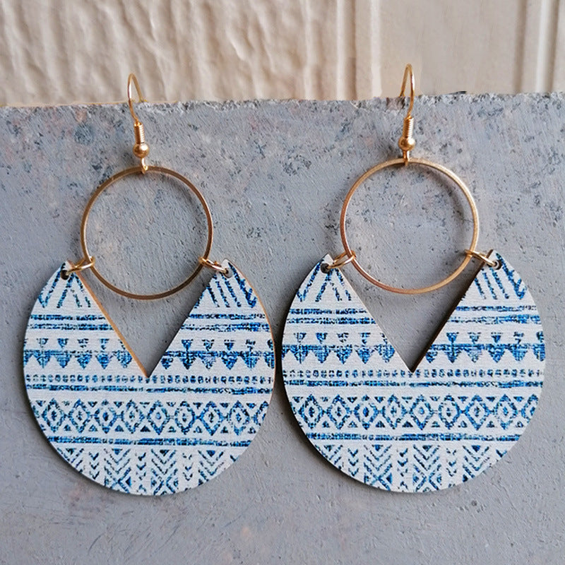 Ms.Pac-Man Shape Wooden Dangle Earrings - Charming Charlie