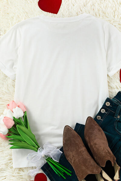 LOVE Round Neck Short Sleeve T-Shirt - Charming Charlie