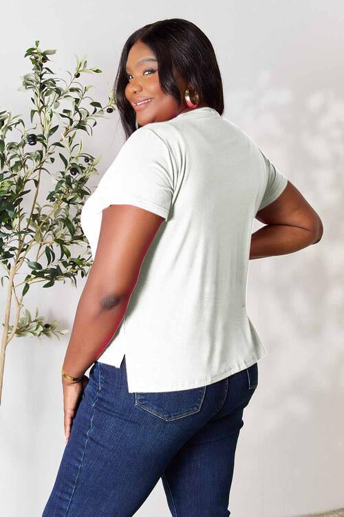 Basic Bae Full Size Round Neck Short Sleeve T-Shirt - Charming Charlie