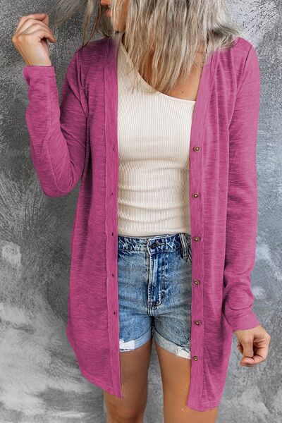 Button Up Long Sleeve Cover Up - Charming Charlie