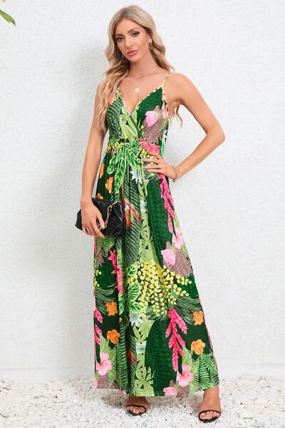 Printed Surplice Maxi Cami Dress - Charming Charlie