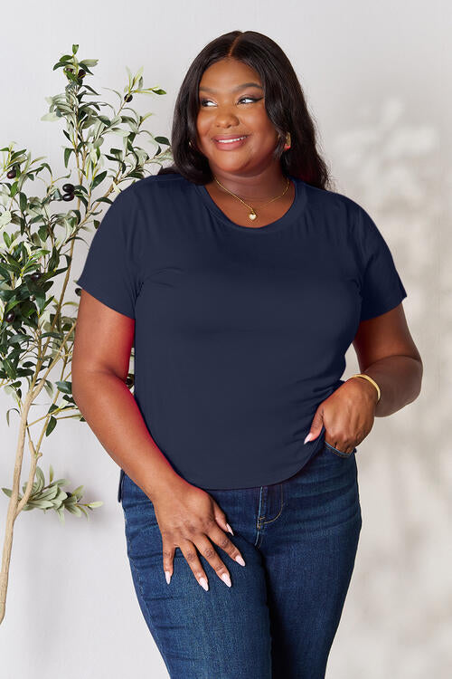 Basic Bae Full Size Round Neck Short Sleeve T-Shirt - Charming Charlie