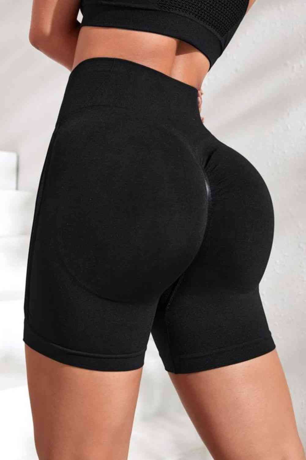 Slim Fit High Waistband Active Shorts - Charming Charlie