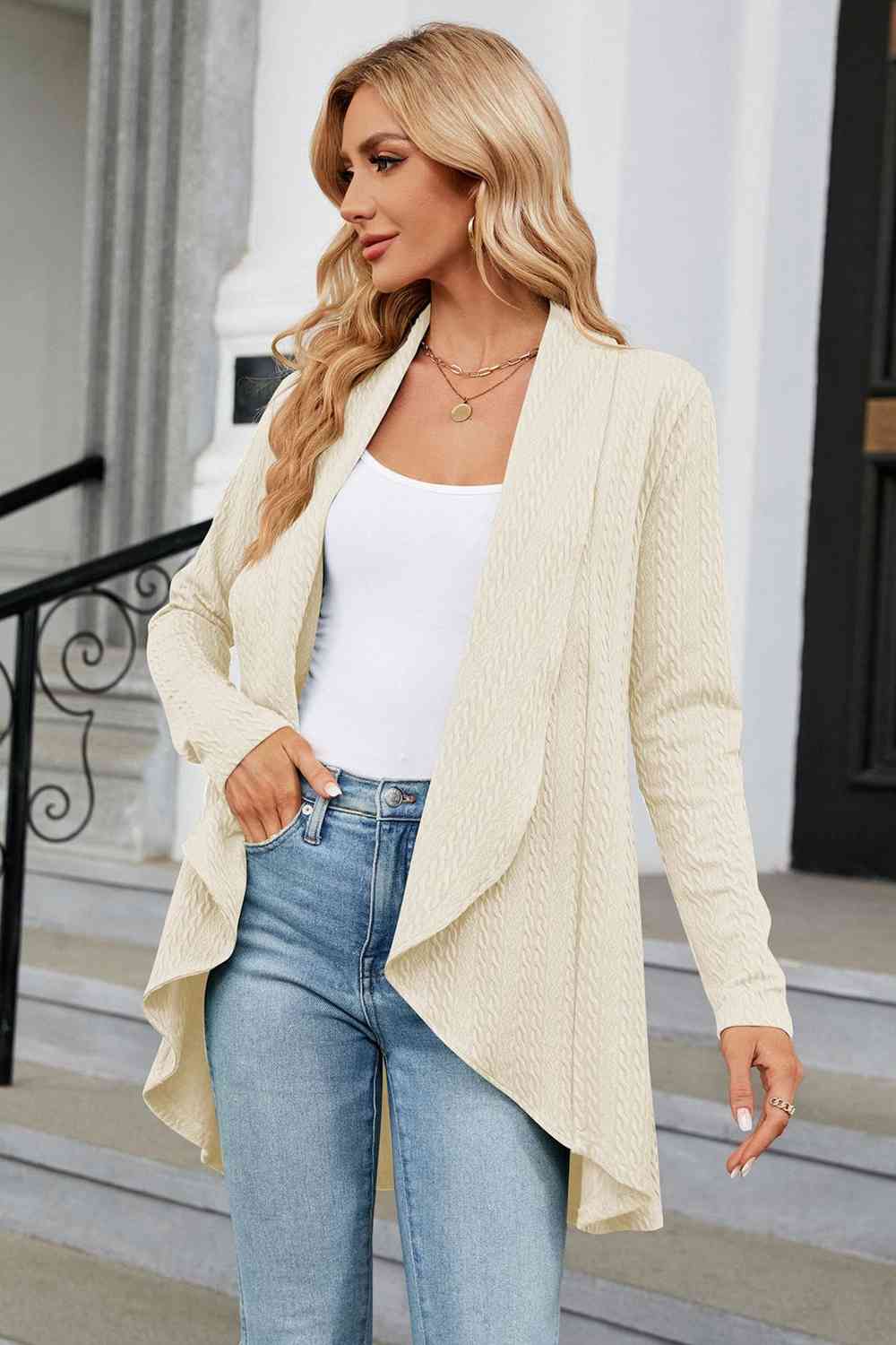 Open Front Long Sleeve Cardigan - Charming Charlie