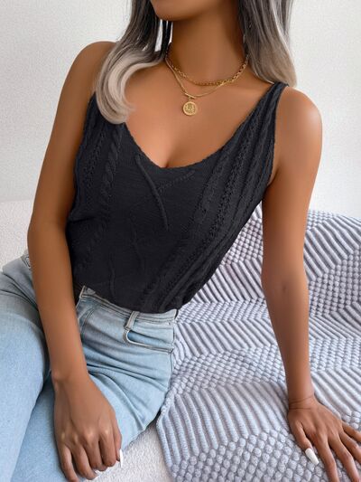 Cable-Knit Scoop Neck Knit Vest - Charming Charlie