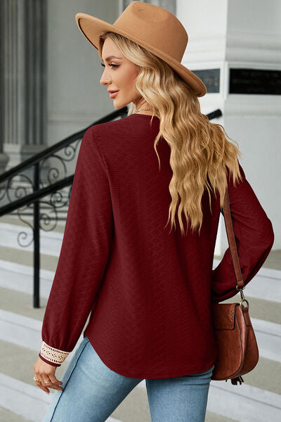 V-Neck Long Sleeve T-Shirt - Charming Charlie