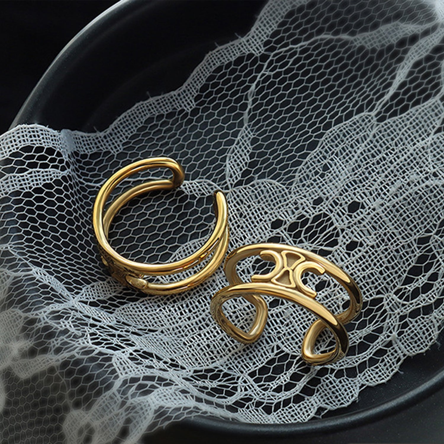 Titanium Steel Double-Layered Ring - Charming Charlie