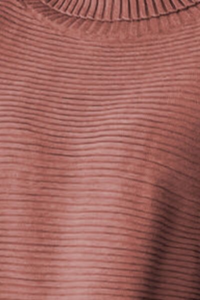 Ribbed Turtleneck Dropped Shoulder Pullover Sweater - Charming Charlie