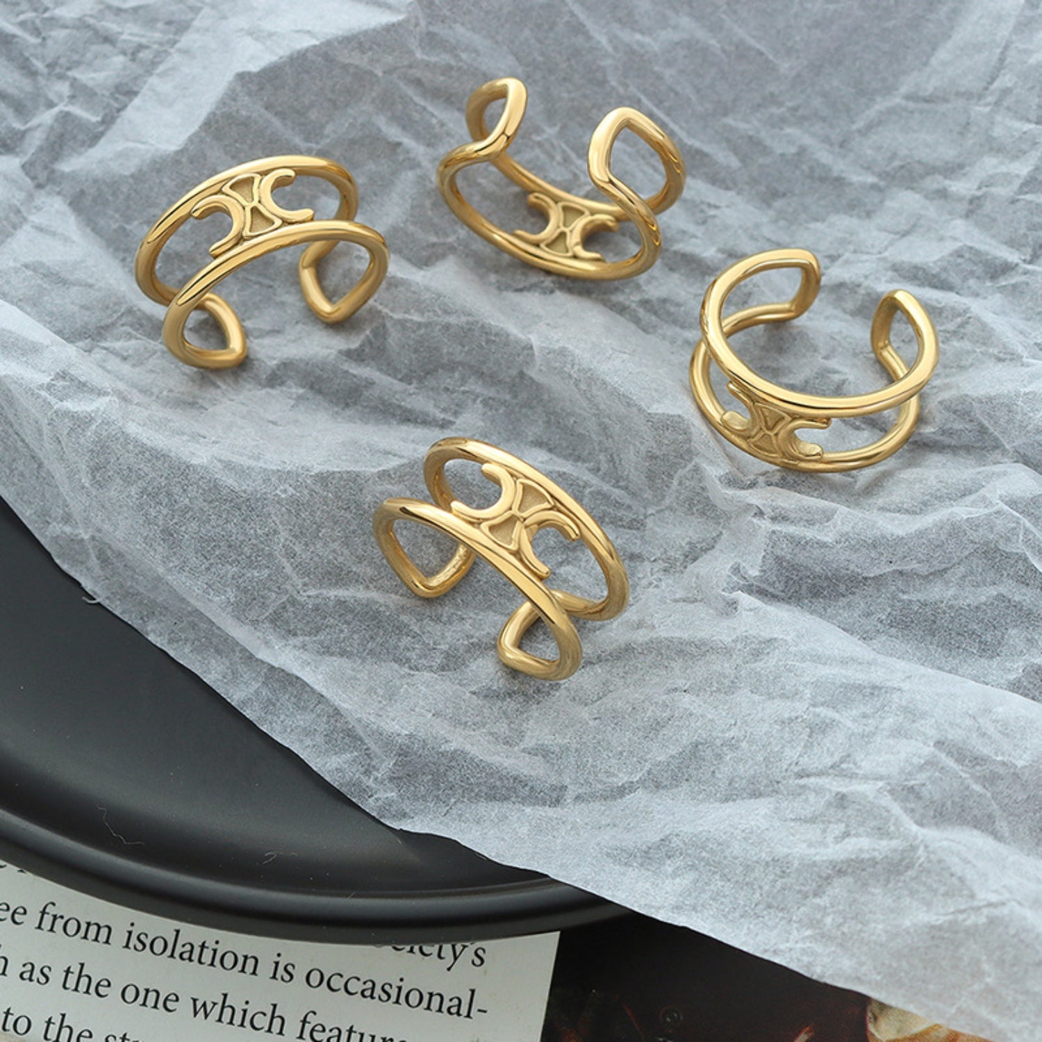 Titanium Steel Double-Layered Ring - Charming Charlie