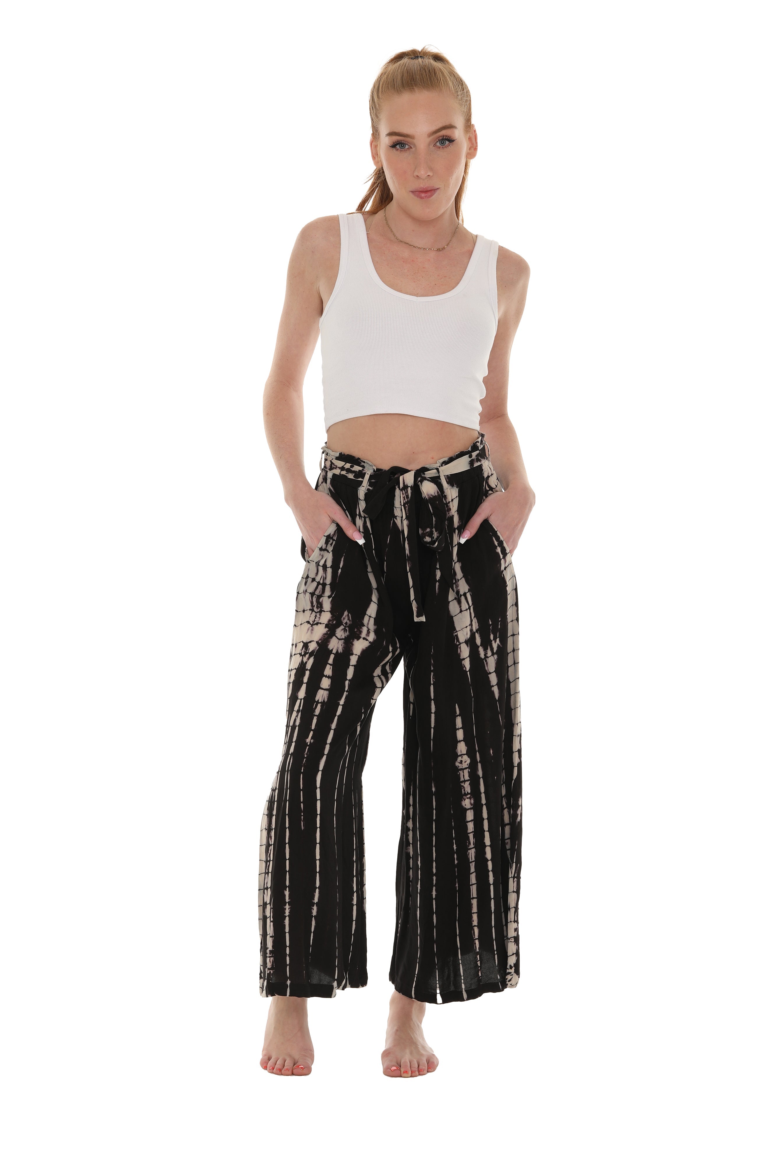 Belted Pocket Palazzo Pants - Shoreline Wear, Inc.