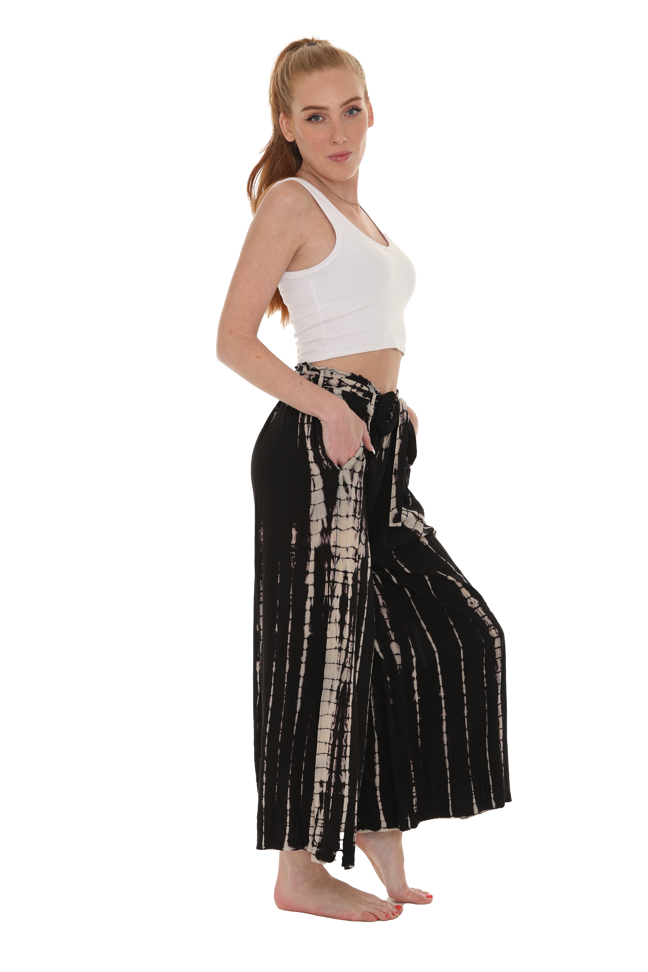 Belted Pocket Palazzo Pants - Shoreline Wear, Inc.