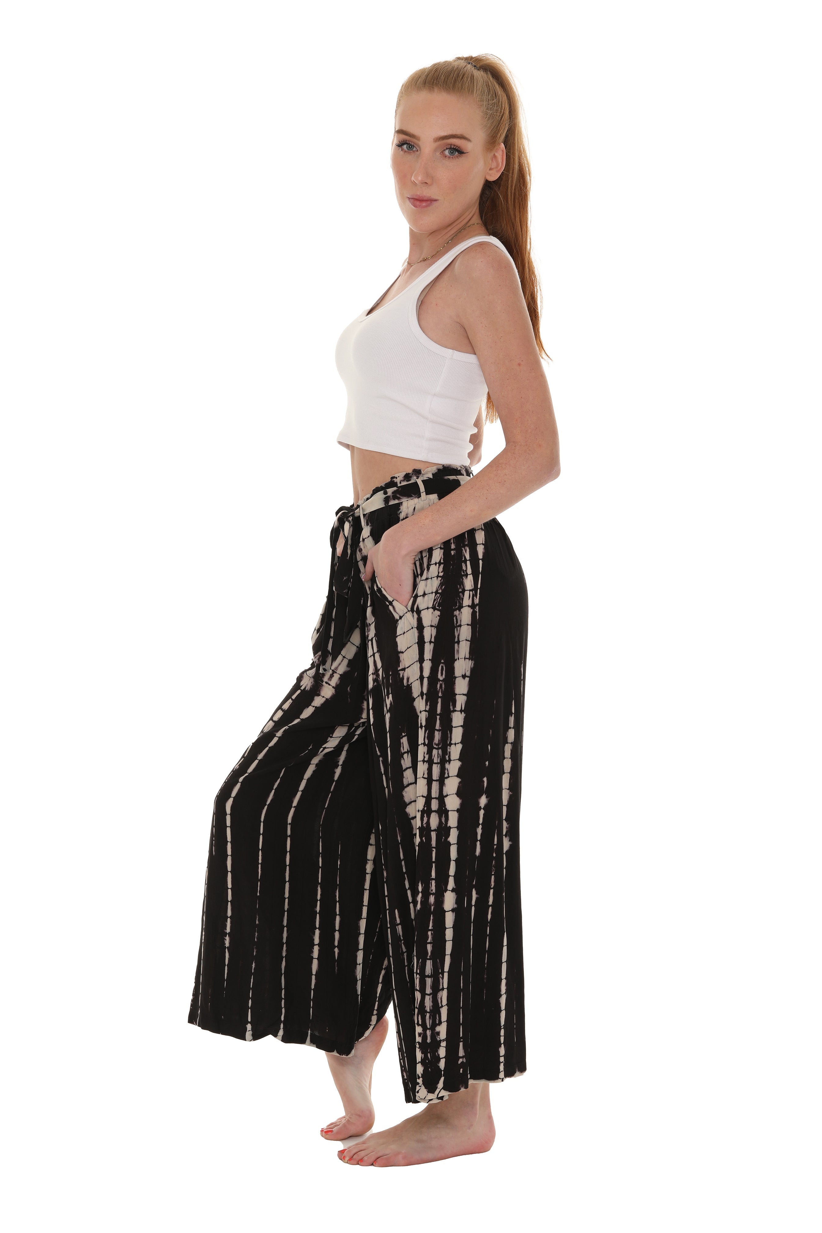 Belted Pocket Palazzo Pants - Shoreline Wear, Inc.