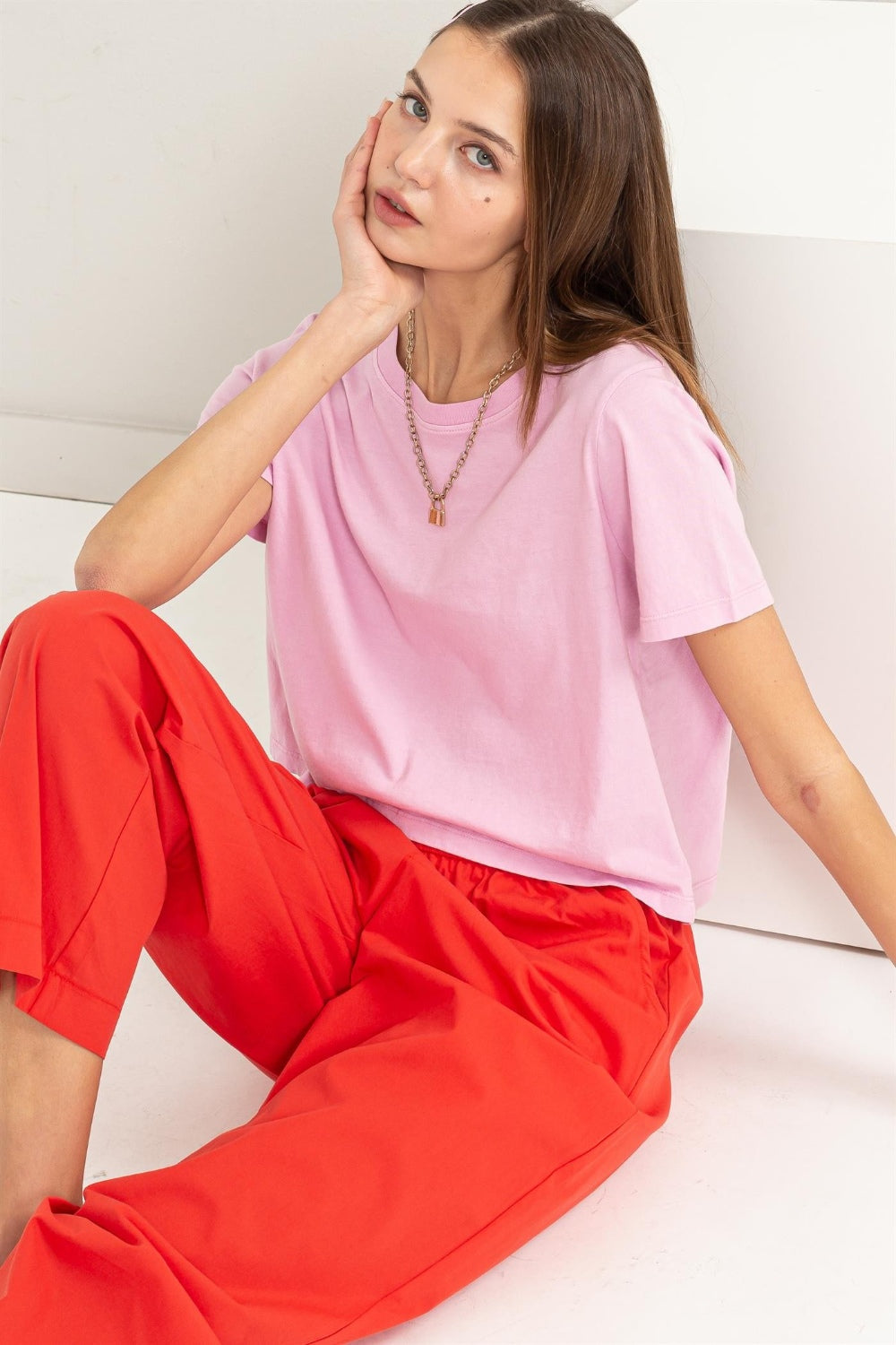 HYFVE Round Neck Cropped T-Shirt - Charming Charlie
