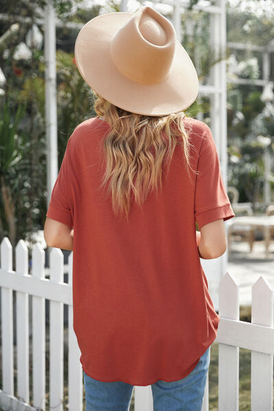 Surplice Half Sleeve T-Shirt - Charming Charlie