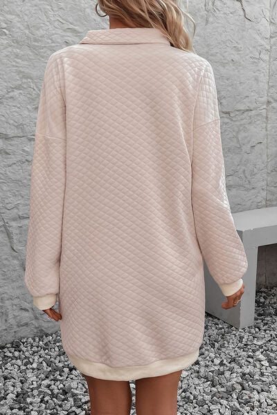 Johnny Collar Dropped Shoulder Dress - Charming Charlie