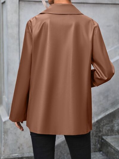 Pocketed Button Up Collared Neck Blazer - Charming Charlie