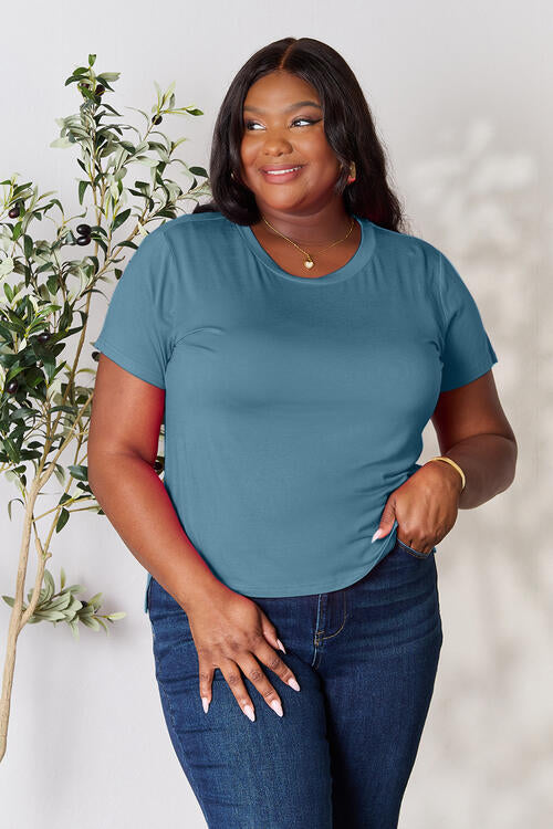 Basic Bae Full Size Round Neck Short Sleeve T-Shirt - Charming Charlie