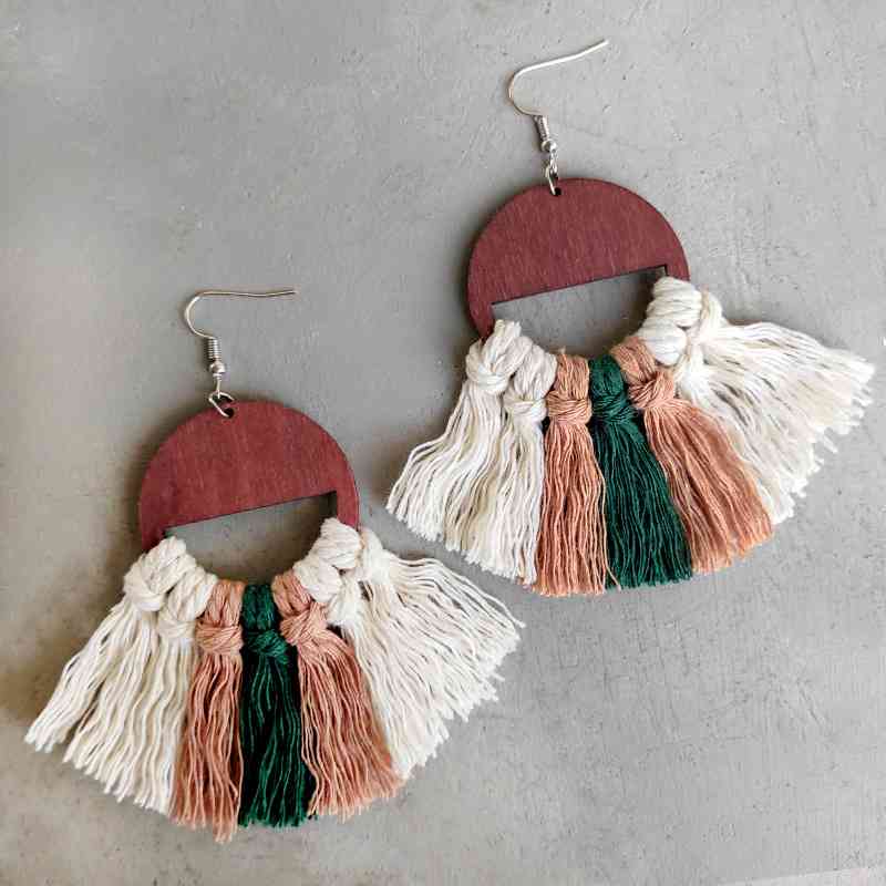 Tassel Detail Drop Earrings - Charming Charlie