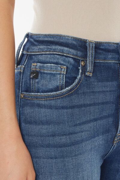 Kancan Raw Hem High Waist Cropped Jeans - Charming Charlie