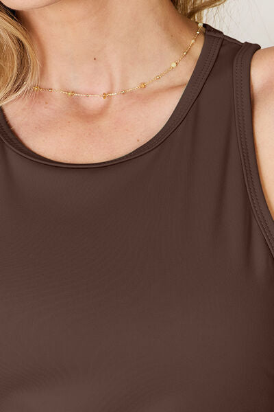 Basic Bae Full Size Round Neck Racerback Tank - Charming Charlie