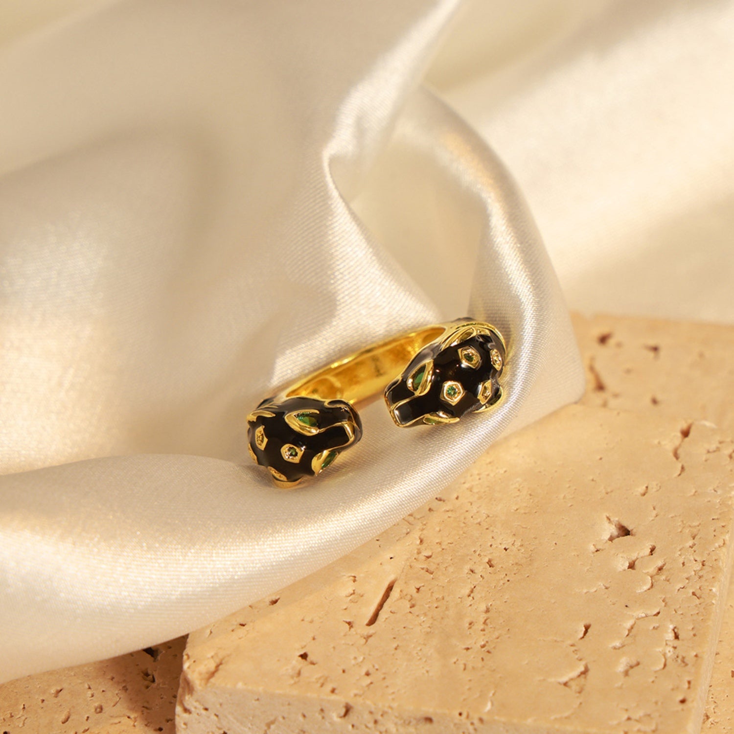 Inlaid Zircon Oil Drip Open Ring - Charming Charlie
