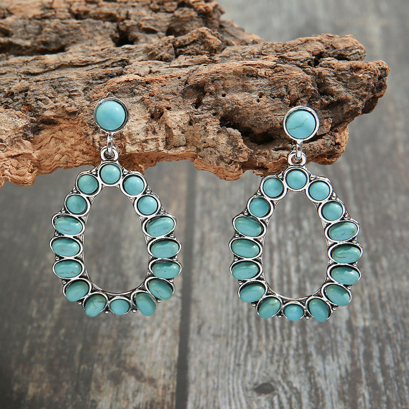 Artificial Turquoise Earrings - Charming Charlie