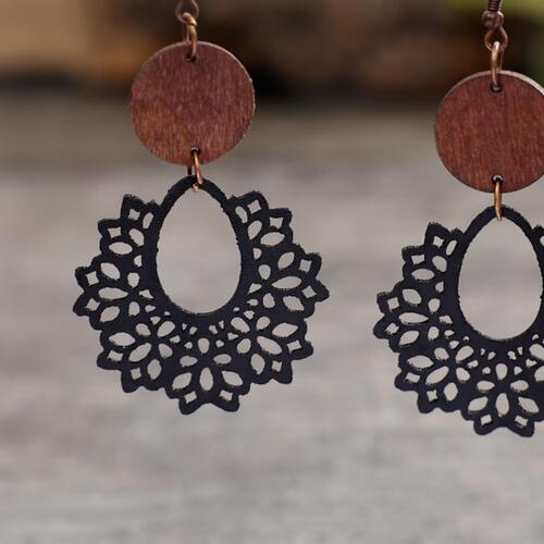Geometric Cutout Dangle Earrings - Charming Charlie
