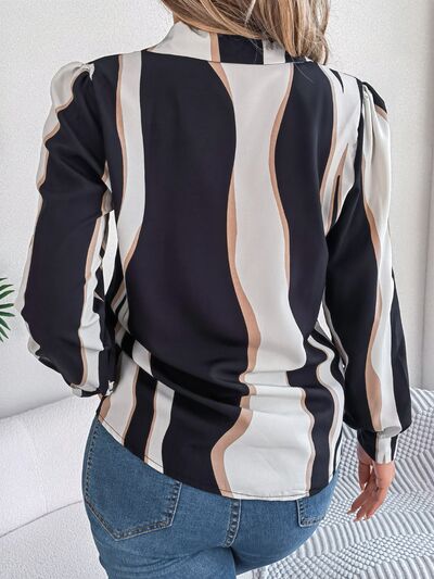 Printed Button Up Long Sleeve Shirt - Charming Charlie