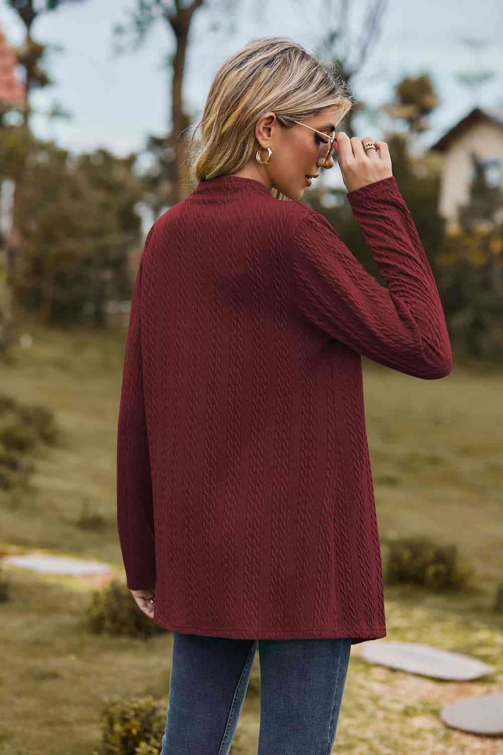 Open Front Long Sleeve Cardigan - Charming Charlie