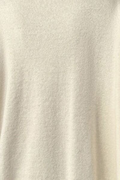 Slit V-Neck Dropped Shoulder Sweater - Charming Charlie