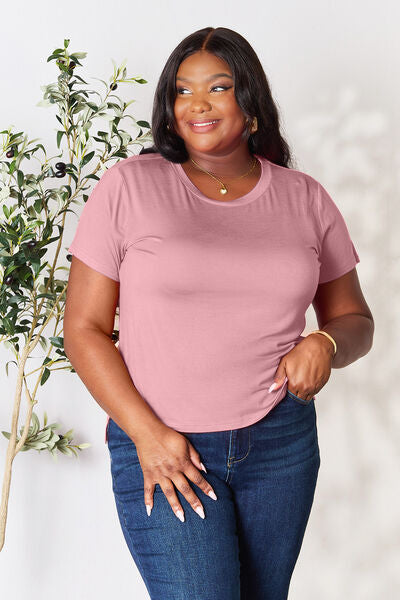 Basic Bae Full Size Round Neck Short Sleeve T-Shirt - Charming Charlie