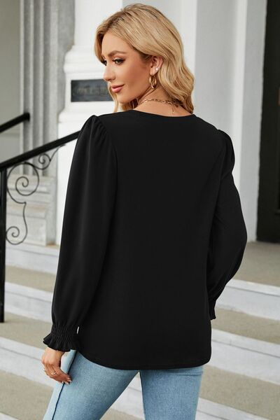 Round Neck Long Sleeve T-Shirt - Charming Charlie