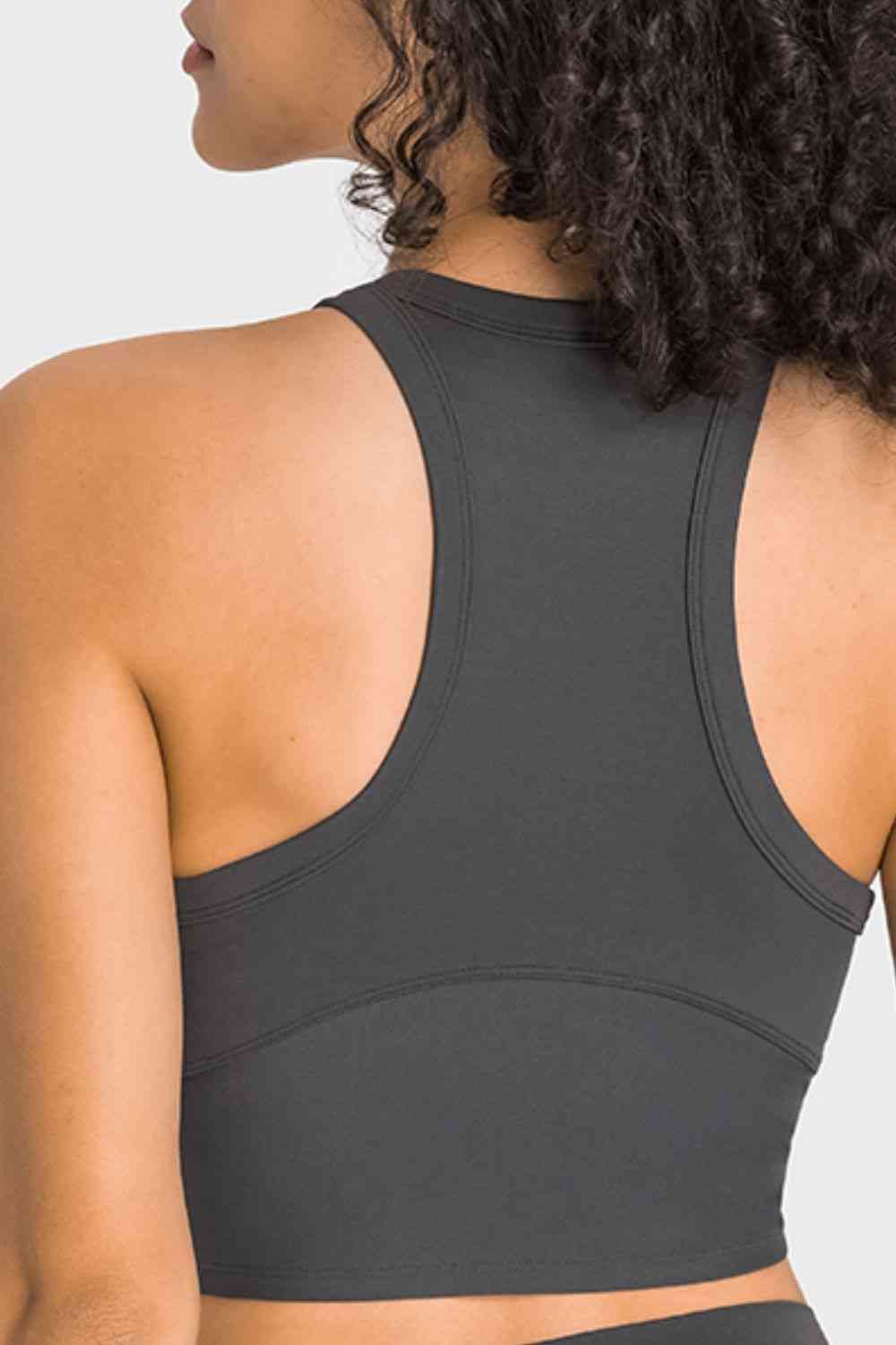 Racerback Cropped Sports Tank - Charming Charlie