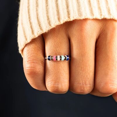 925 Sterling Silver Oil Drip Ring - Charming Charlie